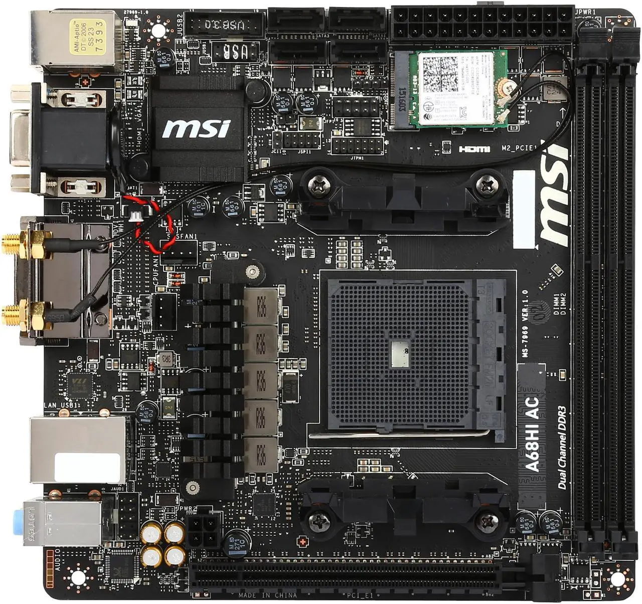 Alt view image 4 of 5 - MSI A68HI AC FM2+ AMD A68H USB 3.0 HDMI Mini ITX AMD Motherboard