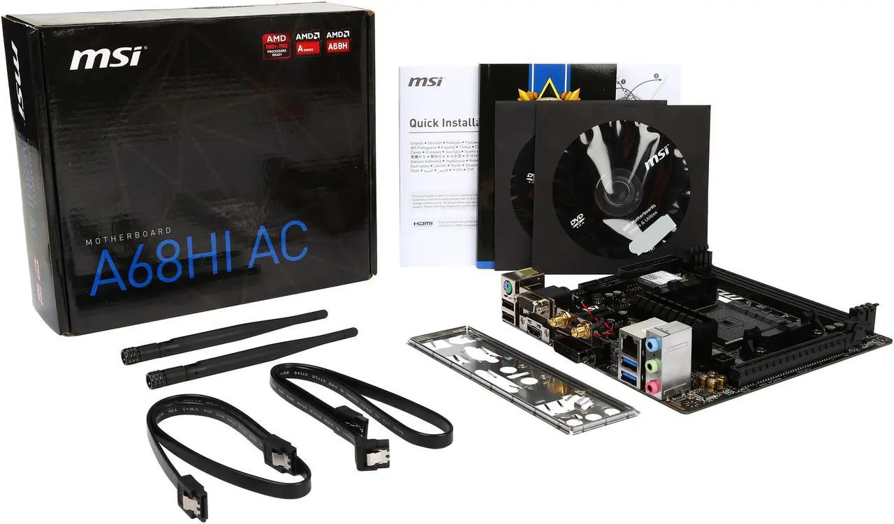 Alt view image 6 of 5 - MSI A68HI AC FM2+ AMD A68H USB 3.0 HDMI Mini ITX AMD Motherboard