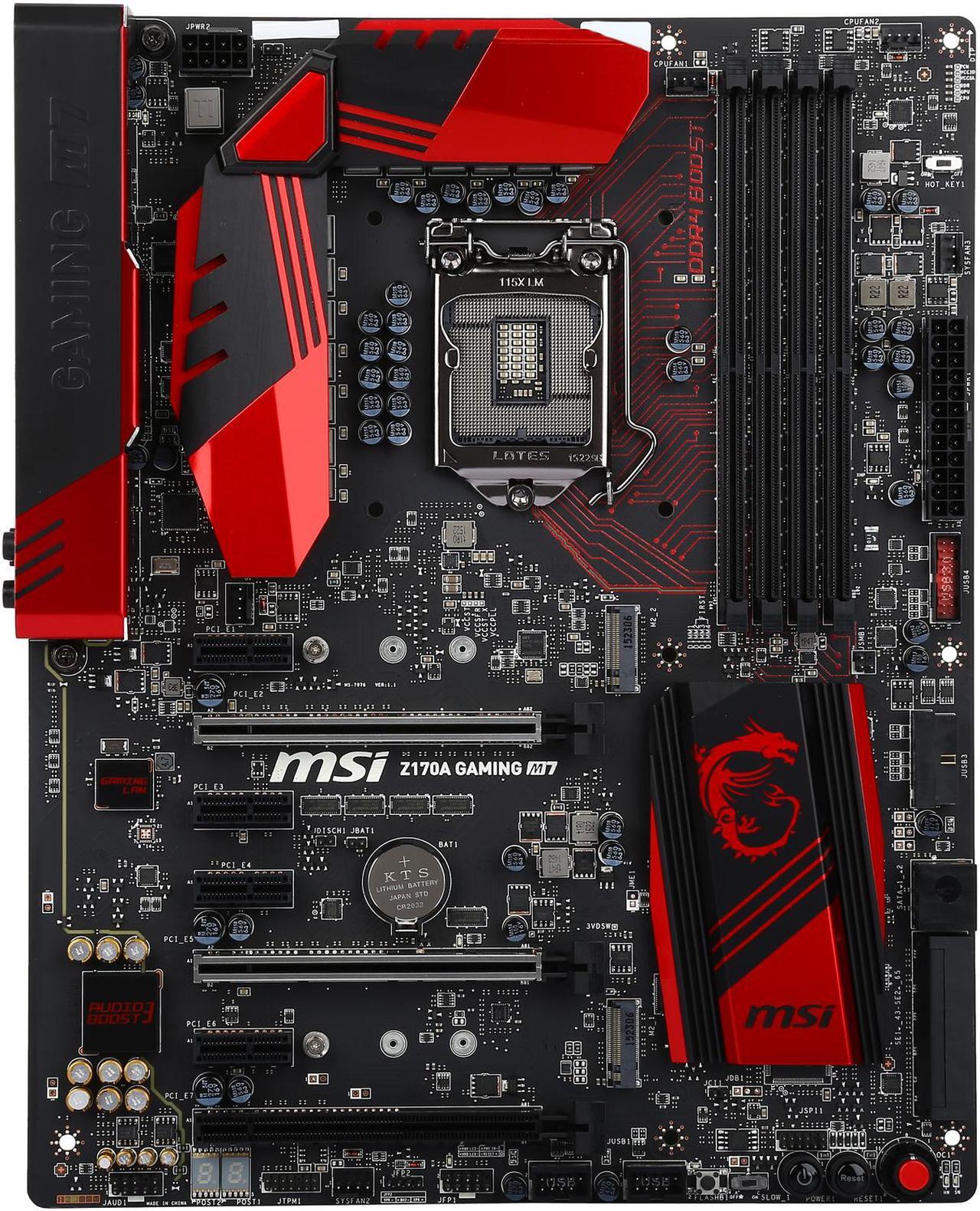 Alt view image 4 of 5 - MSI Z170A GAMING M7 LGA 1151 Intel Z170 HDMI SATA 6Gb/s USB 3.1 ATX Intel Motherboard