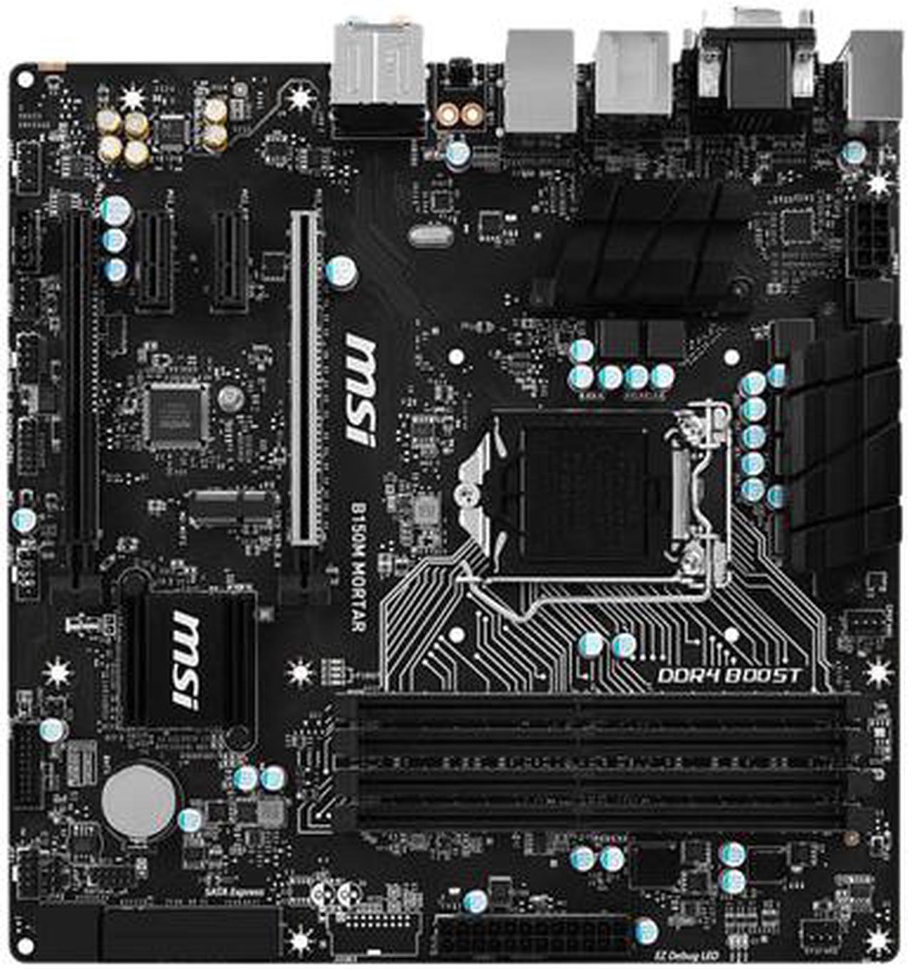 Alt view image 2 of 5 - MSI B150M Mortar LGA 1151 Intel B150 HDMI SATA 6Gb/s USB 3.1 Micro ATX Intel Motherboard
