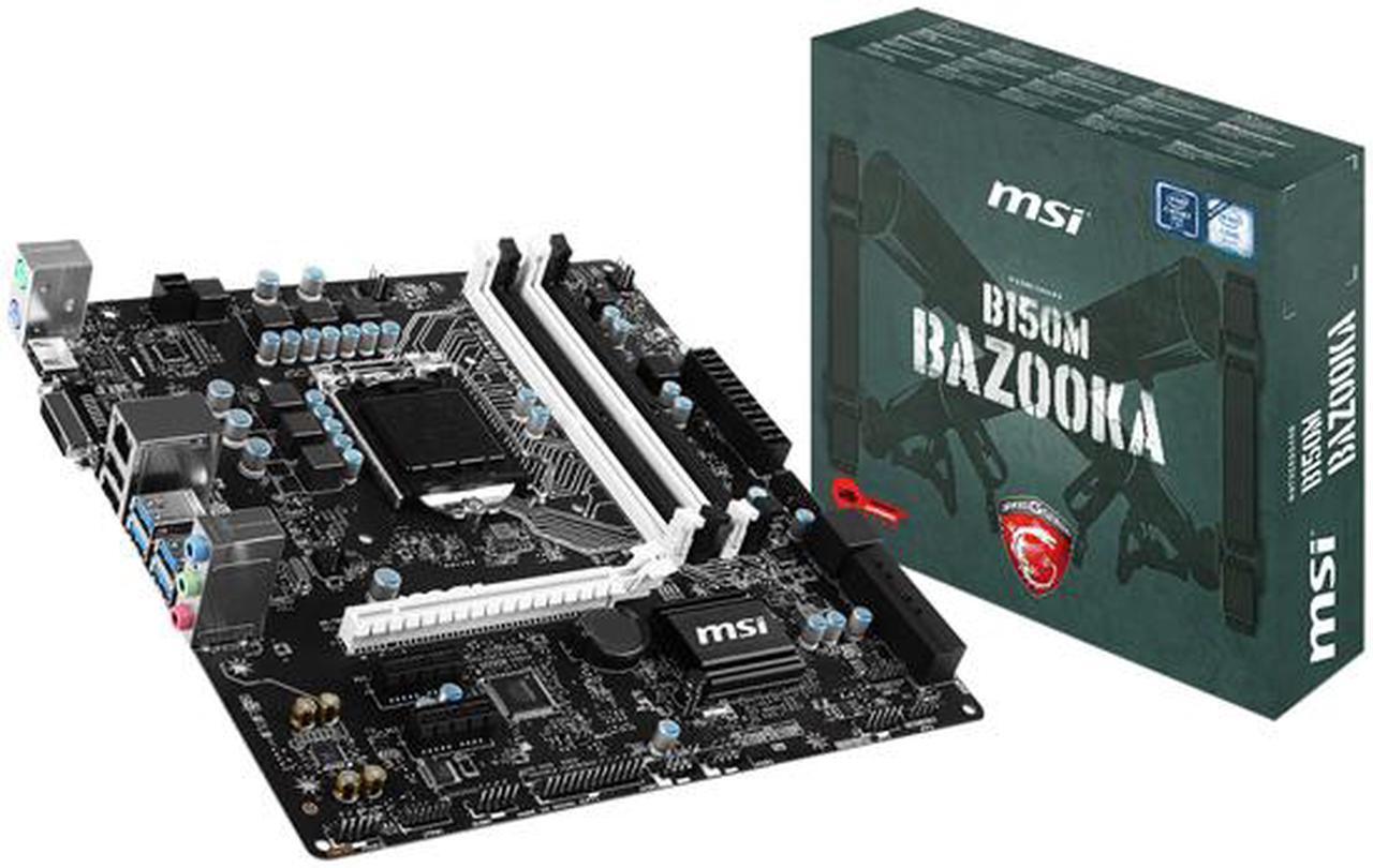 Alt view image 5 of 5 - MSI MSI Gaming B150M BAZOOKA LGA 1151 Intel B150 HDMI SATA 6Gb/s USB 3.1 Micro ATX Intel Motherboard
