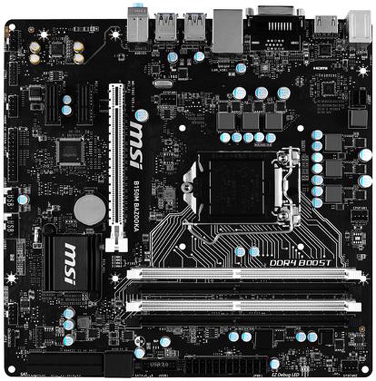 Alt view image 2 of 5 - MSI MSI Gaming B150M BAZOOKA LGA 1151 Intel B150 HDMI SATA 6Gb/s USB 3.1 Micro ATX Intel Motherboard