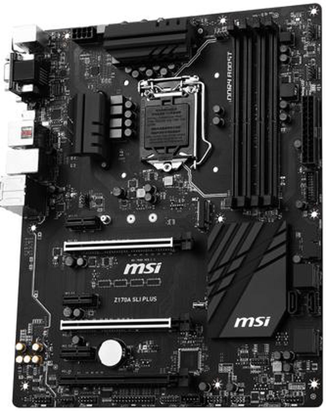 Alt view image 3 of 6 - MSI Z170A SLI Plus LGA 1151 Intel Z170 HDMI SATA 6Gb/s USB 3.1 ATX Intel Motherboard