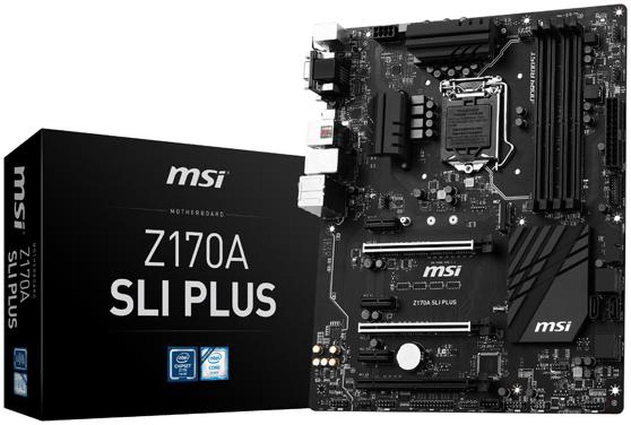 Alt view image 6 of 6 - MSI Z170A SLI Plus LGA 1151 Intel Z170 HDMI SATA 6Gb/s USB 3.1 ATX Intel Motherboard