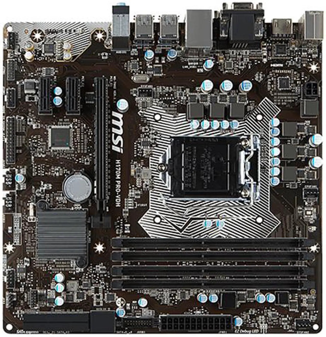 Main image of MSI H170M PRO-VDH LGA 1151 Intel H170 HDMI SATA 6Gb/s USB 3.1 Micro ATX Intel Motherboard