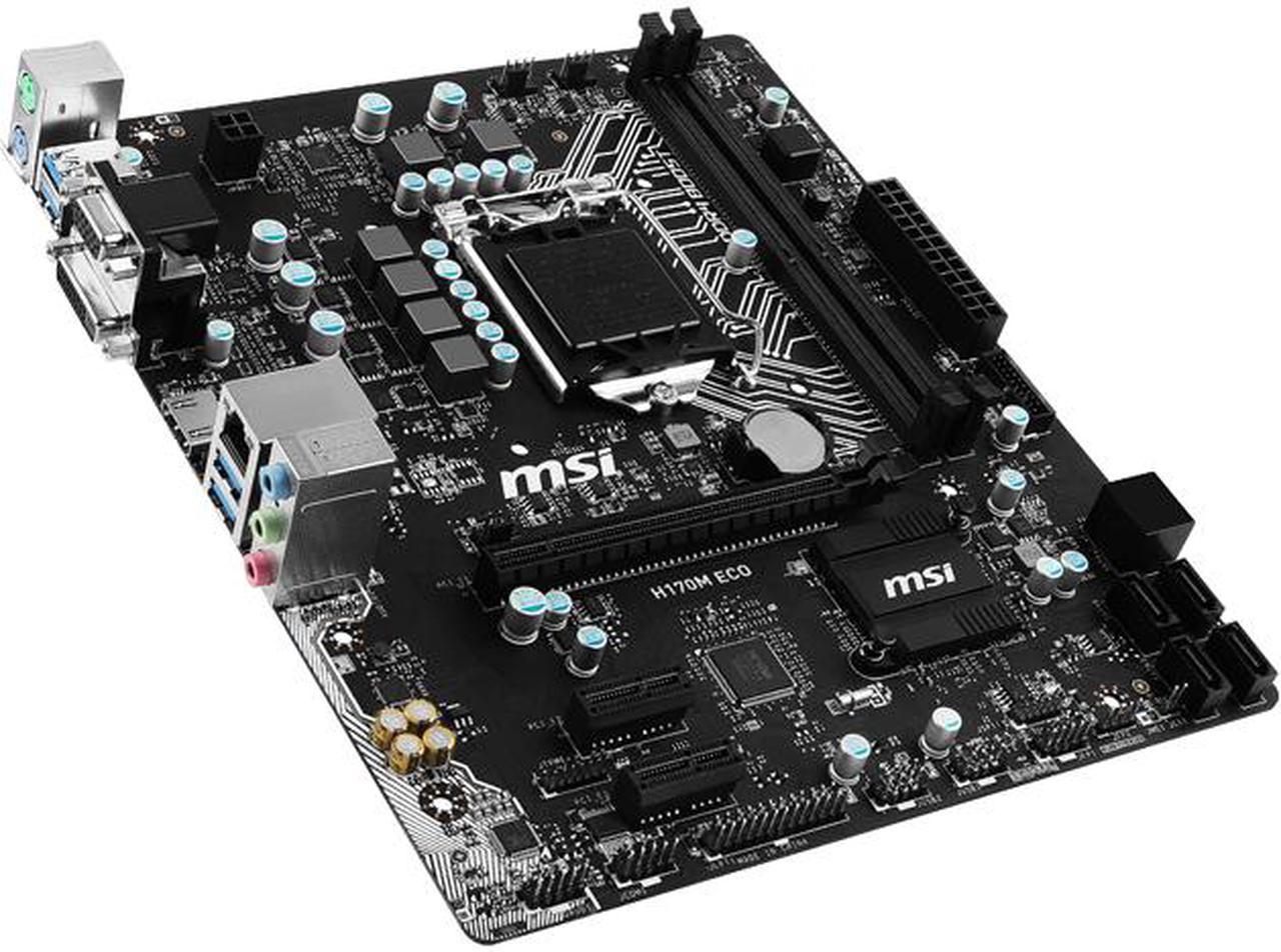 MSI H170M ECO LGA 1151 Intel H170 HDMI SATA 6Gb/s USB 3.1 Micro ATX Intel Motherboard