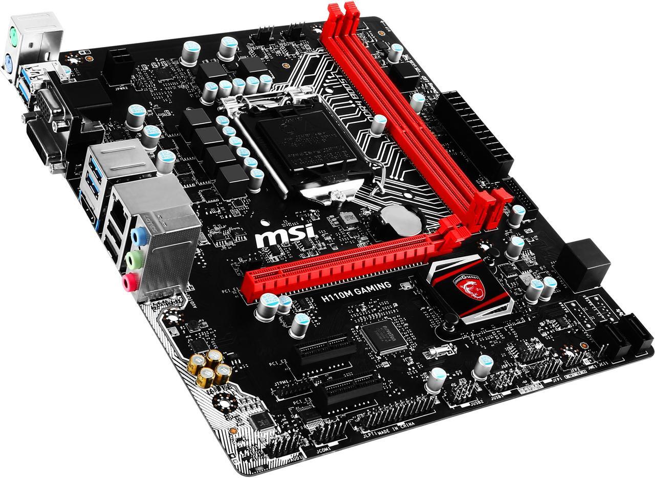 Main image of MSI H110M Gaming LGA 1151 Intel H110 HDMI USB 3.1 Micro ATX Intel Motherboard