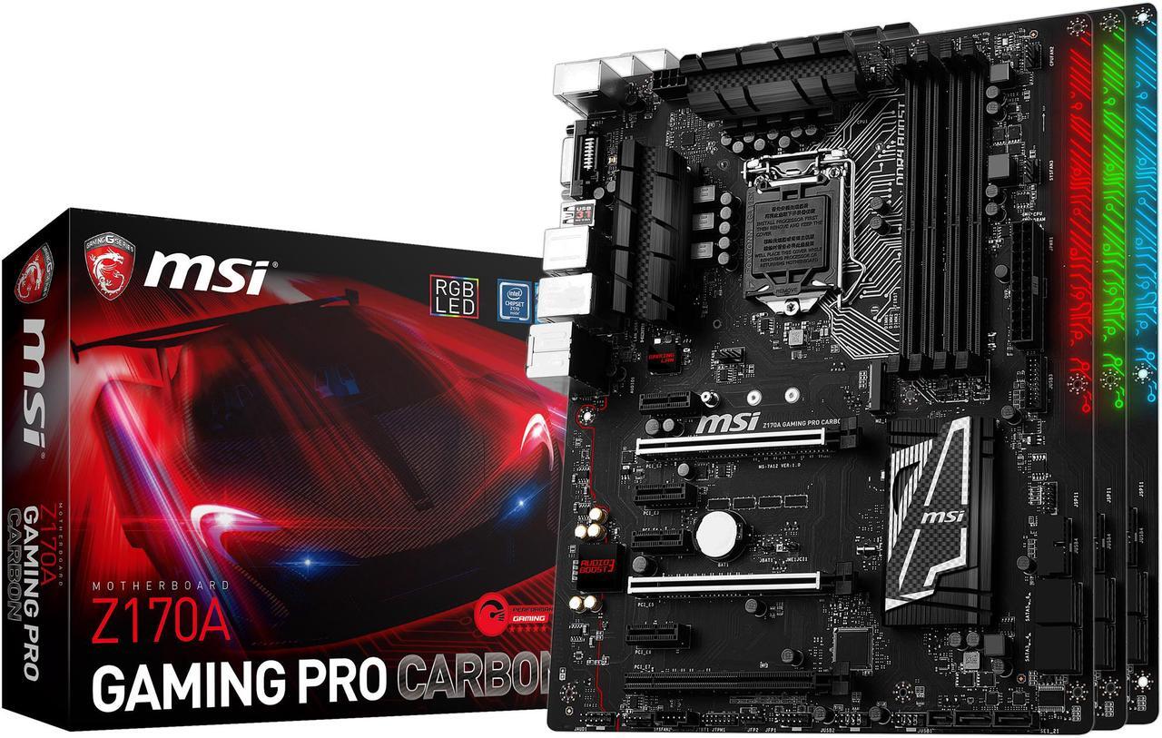 Alt view image 4 of 4 - MSI Z170A Gaming Pro Carbon LGA 1151 Intel Z170 HDMI USB 3.1 ATX Intel Motherboard