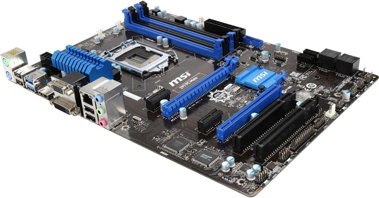 MSI Z97 PC Mate LGA 1150 Intel Z97 HDMI SATA 6Gb/s USB 3.0 ATX Motherboards - Intel