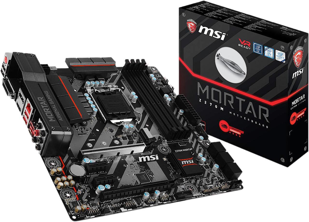 Alt view image 5 of 5 - MSI Z270M MORTAR LGA 1151 Intel Z270 HDMI SATA 6Gb/s USB 3.1 Micro ATX Intel Motherboard