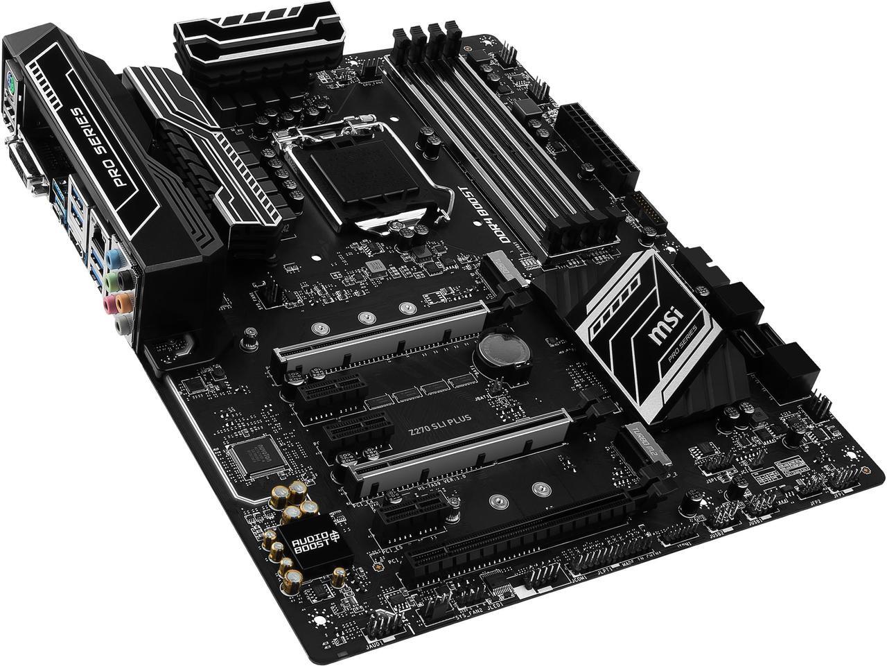 Main image of MSI Z270 SLI PLUS LGA 1151 Intel Z270 HDMI SATA 6Gb/s USB 3.1 ATX Intel Motherboard