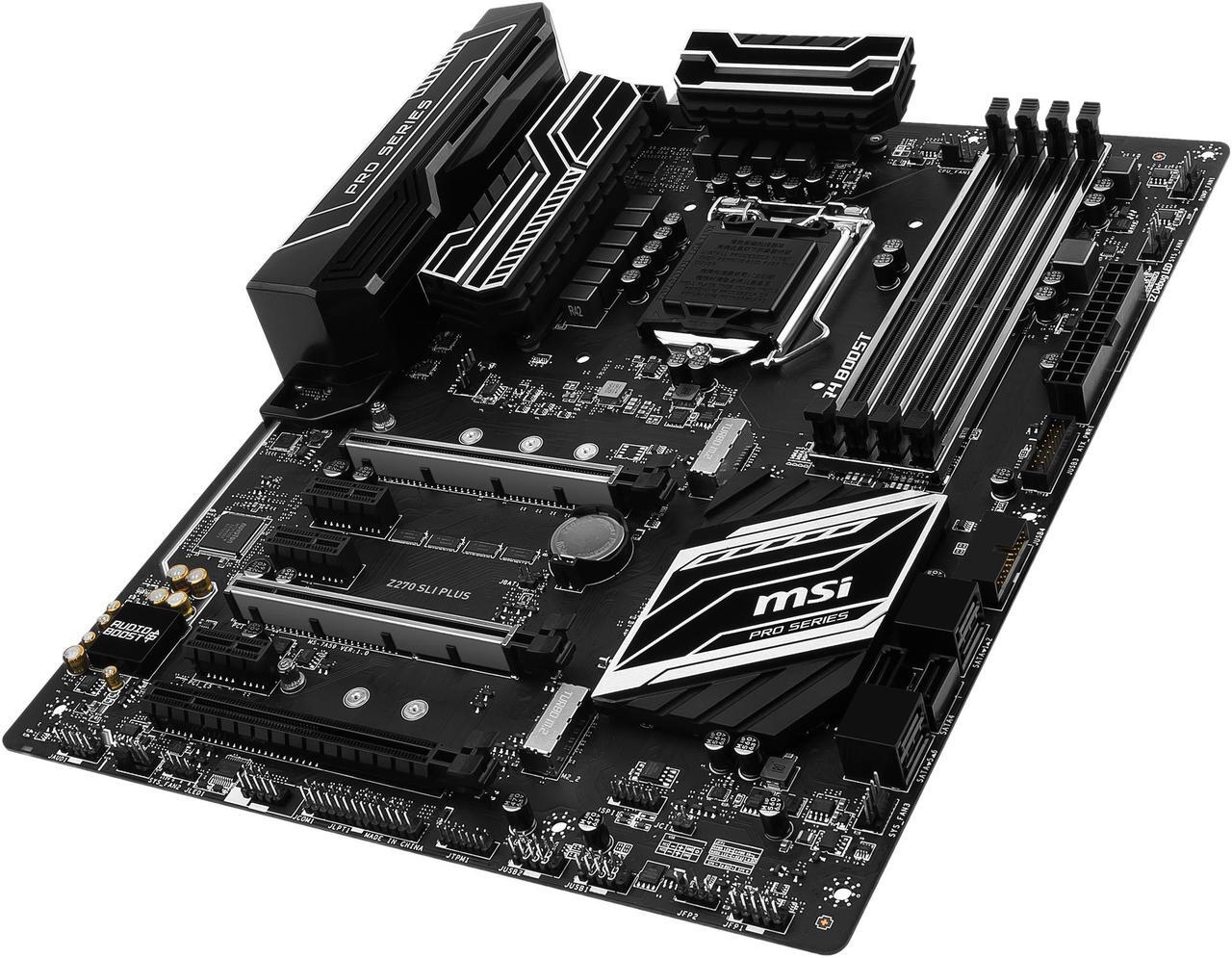 Alt view image 3 of 12 - MSI Z270 SLI PLUS LGA 1151 Intel Z270 HDMI SATA 6Gb/s USB 3.1 ATX Intel Motherboard