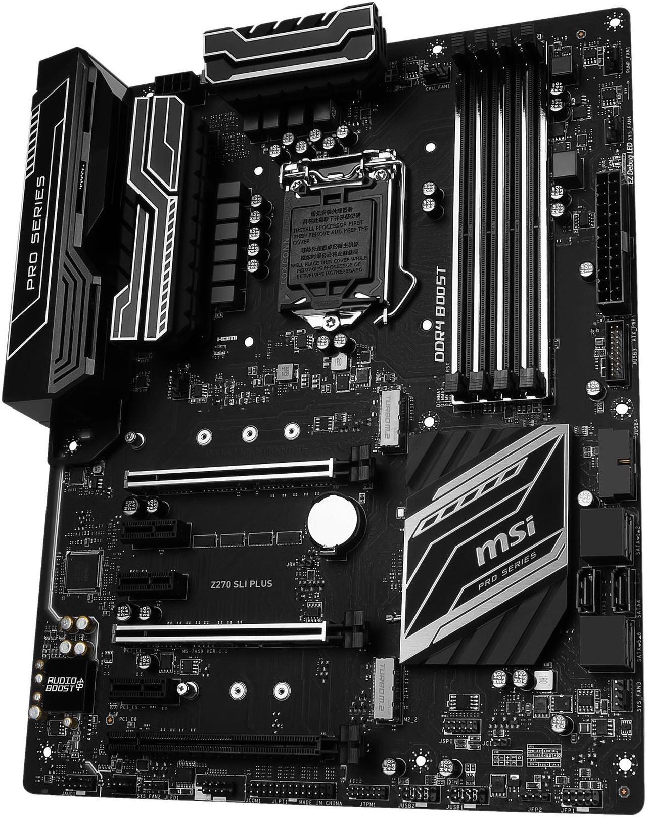 Alt view image 4 of 12 - MSI Z270 SLI PLUS LGA 1151 Intel Z270 HDMI SATA 6Gb/s USB 3.1 ATX Intel Motherboard