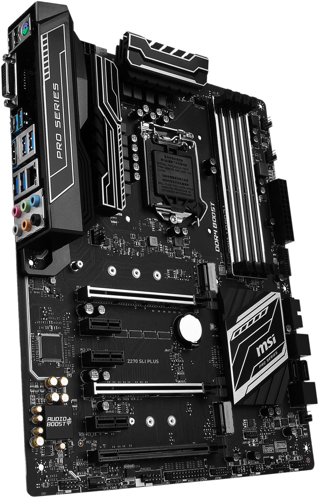 Alt view image 6 of 12 - MSI Z270 SLI PLUS LGA 1151 Intel Z270 HDMI SATA 6Gb/s USB 3.1 ATX Intel Motherboard