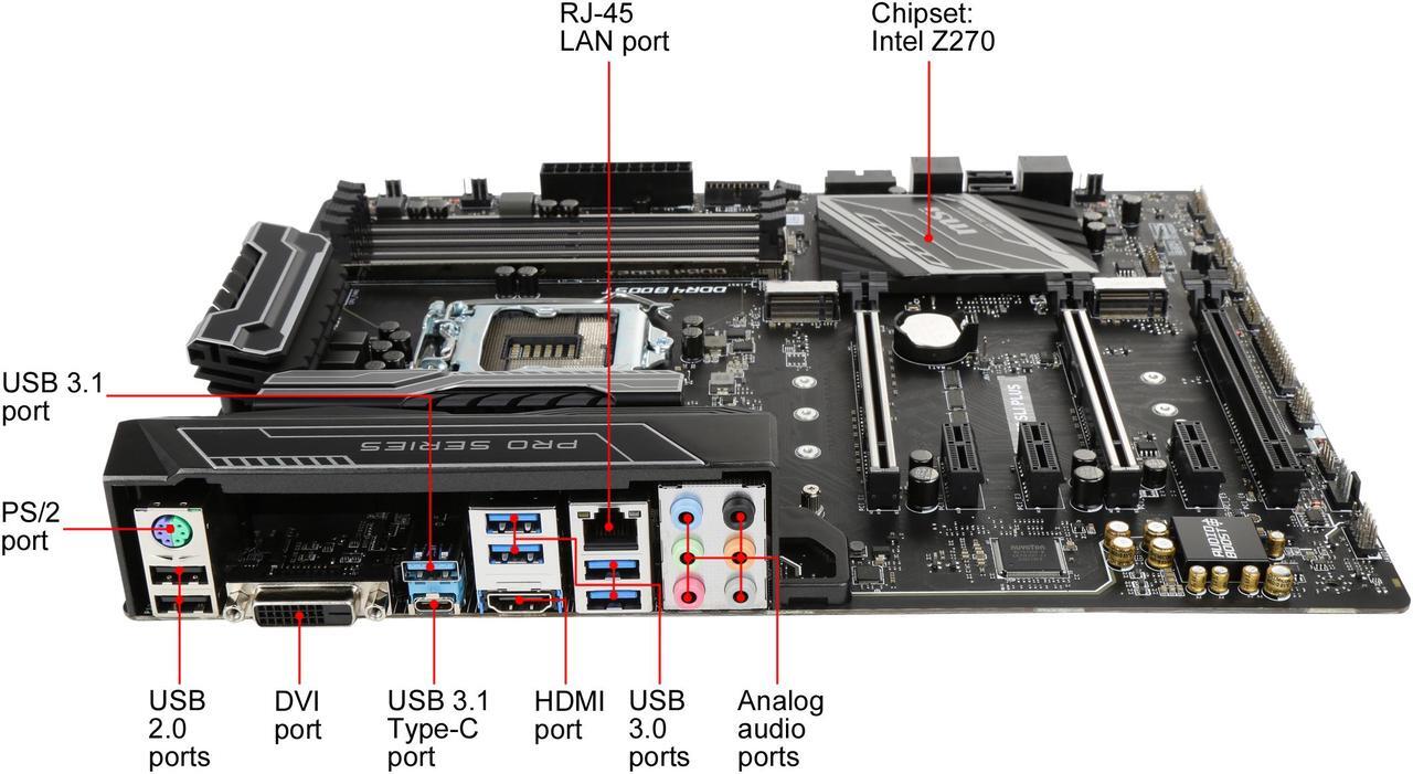 Alt view image 10 of 12 - MSI Z270 SLI PLUS LGA 1151 Intel Z270 HDMI SATA 6Gb/s USB 3.1 ATX Intel Motherboard