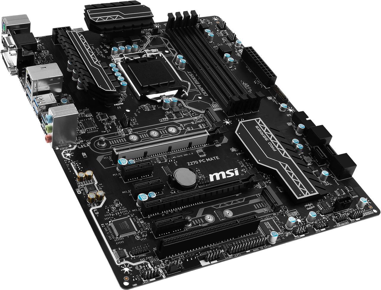 Main image of MSI Z270 PC MATE LGA 1151 Intel Z270 HDMI SATA 6Gb/s USB 3.1 ATX Intel Motherboard