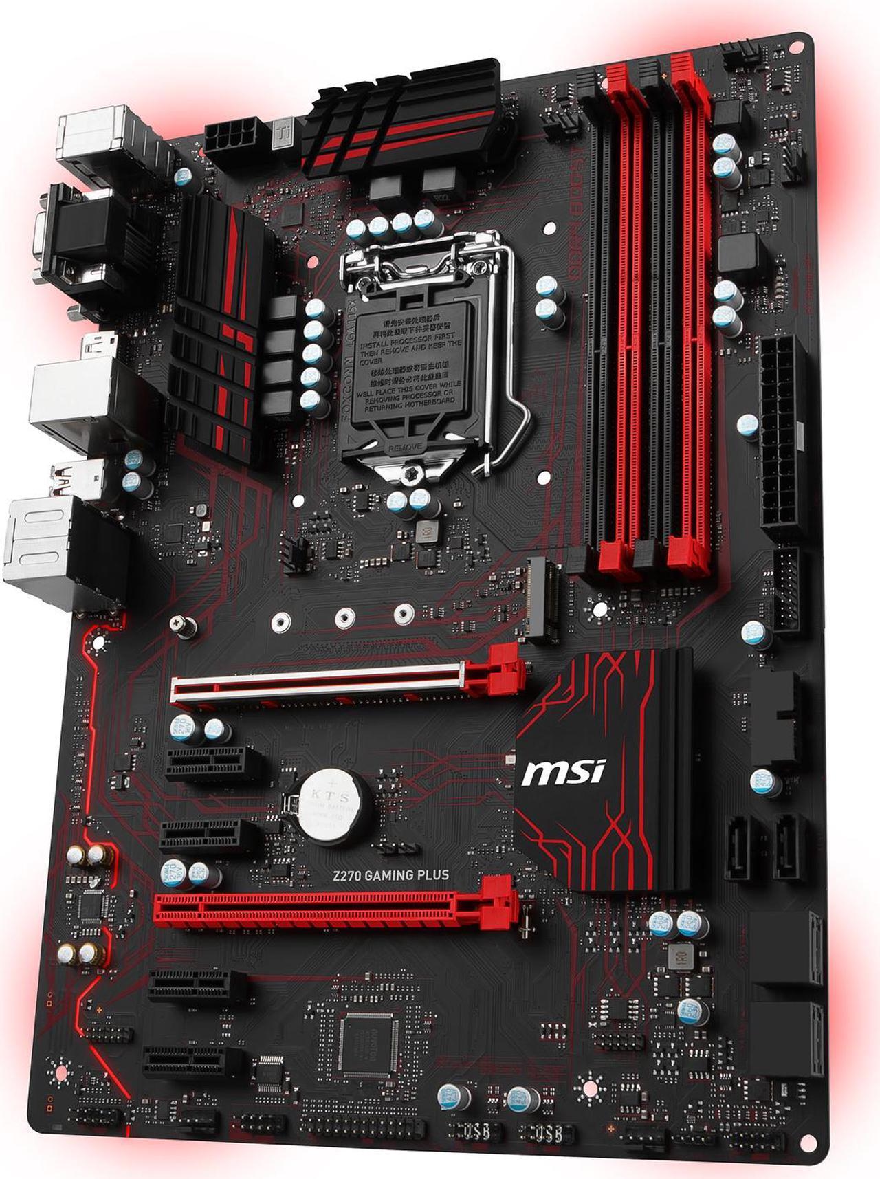 Alt view image 3 of 7 - MSI Z270 GAMING PLUS LGA 1151 Intel Z270 SATA 6Gb/s USB 3.1 ATX Intel Motherboard