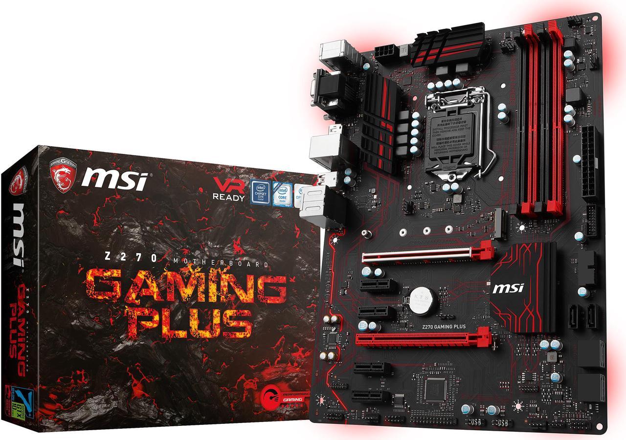 Alt view image 7 of 7 - MSI Z270 GAMING PLUS LGA 1151 Intel Z270 SATA 6Gb/s USB 3.1 ATX Intel Motherboard