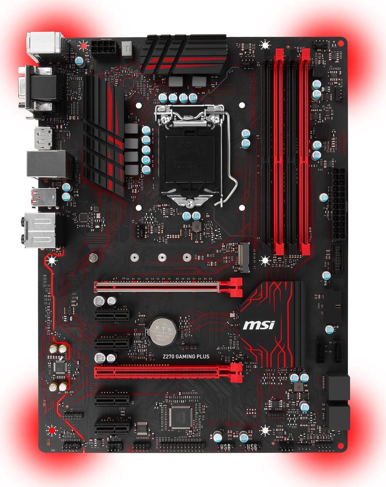 Alt view image 4 of 7 - MSI Z270 GAMING PLUS LGA 1151 Intel Z270 SATA 6Gb/s USB 3.1 ATX Intel Motherboard