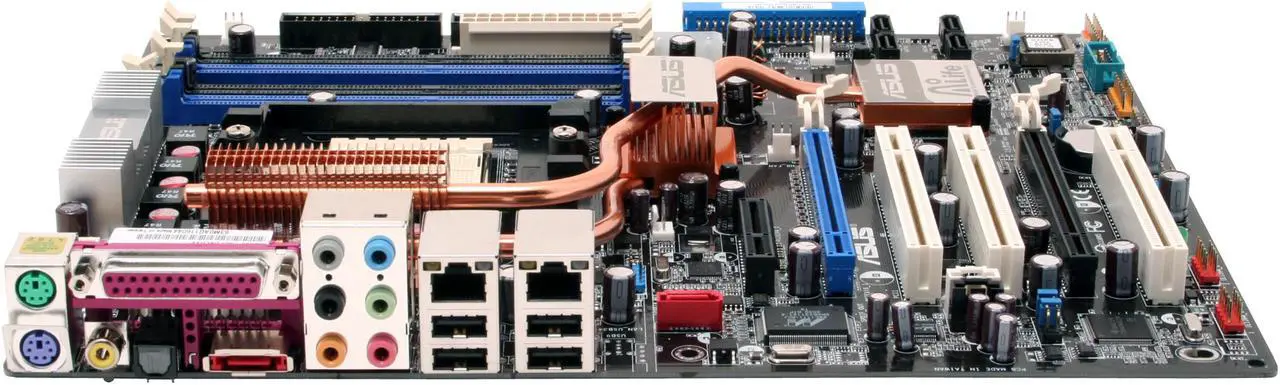 Main image of ASUS A8N32-SLI Deluxe 939 NVIDIA nForce SPP 100 ATX AMD Motherboard - OEM