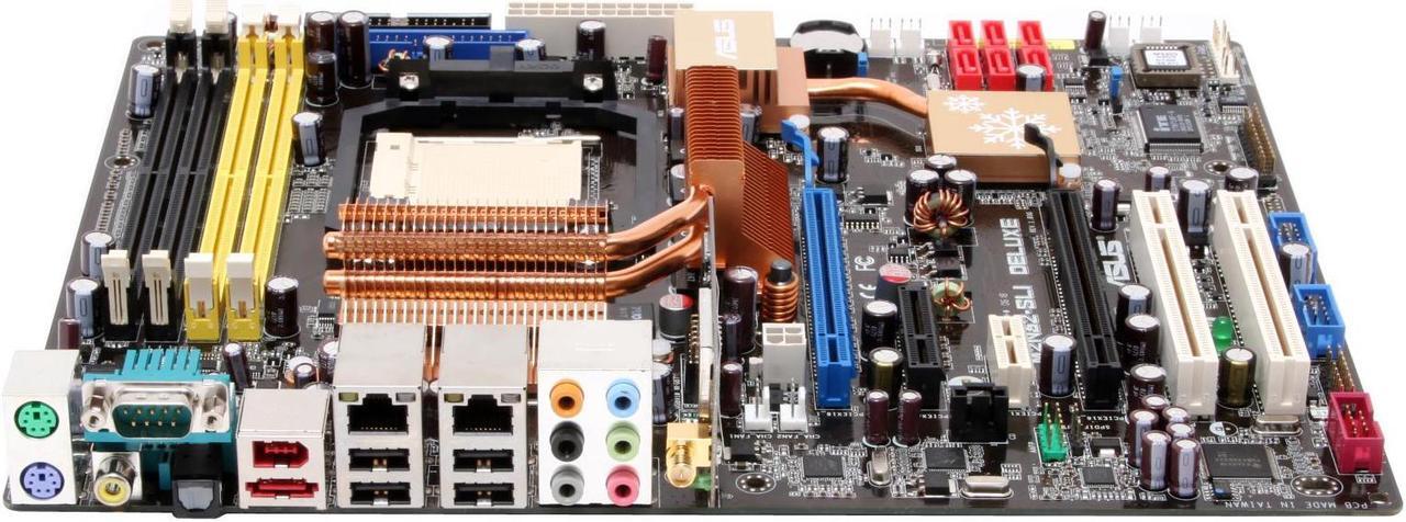 Alt view image 2 of 6 - ASUS M2N32-SLI Deluxe Wireless Edition AM2 NVIDIA nForce 590 SLI MCP ATX AMD Motherboard