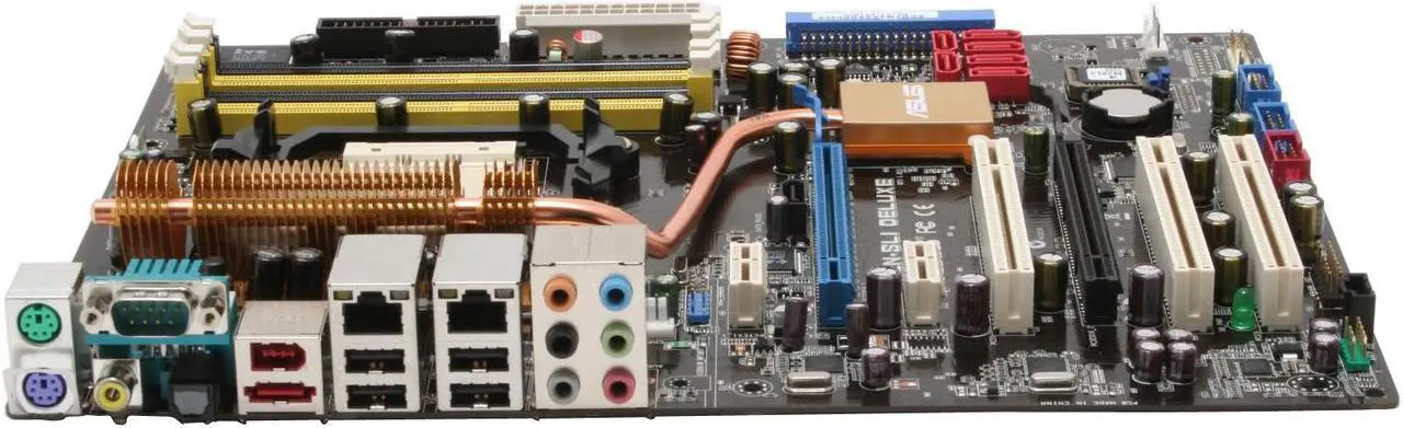 Alt view image 2 of 6 - ASUS M2N-SLI Deluxe AM2 NVIDIA nForce 570 SLI MCP ATX AMD Motherboard