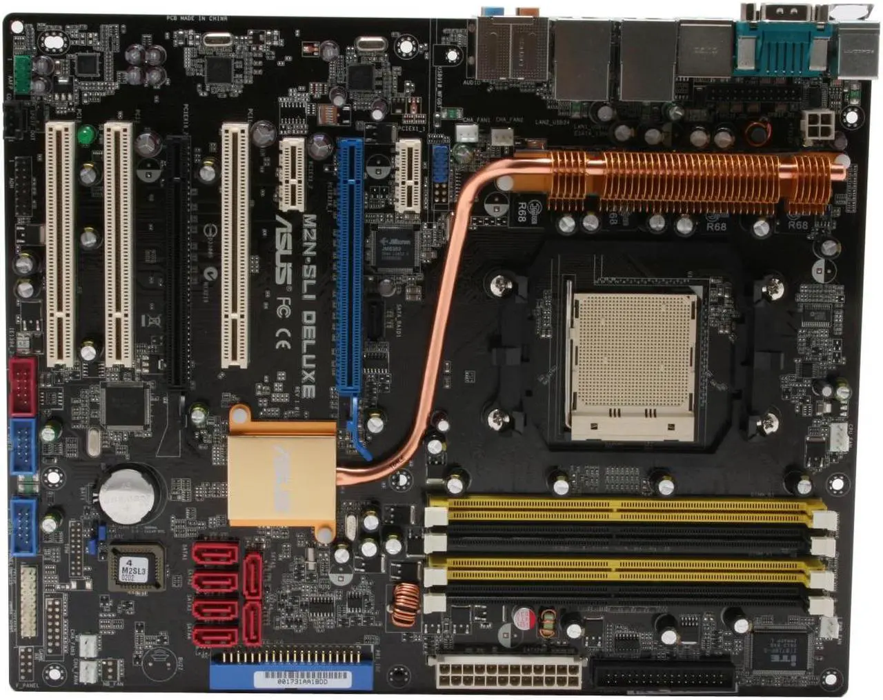 Alt view image 3 of 6 - ASUS M2N-SLI Deluxe AM2 NVIDIA nForce 570 SLI MCP ATX AMD Motherboard