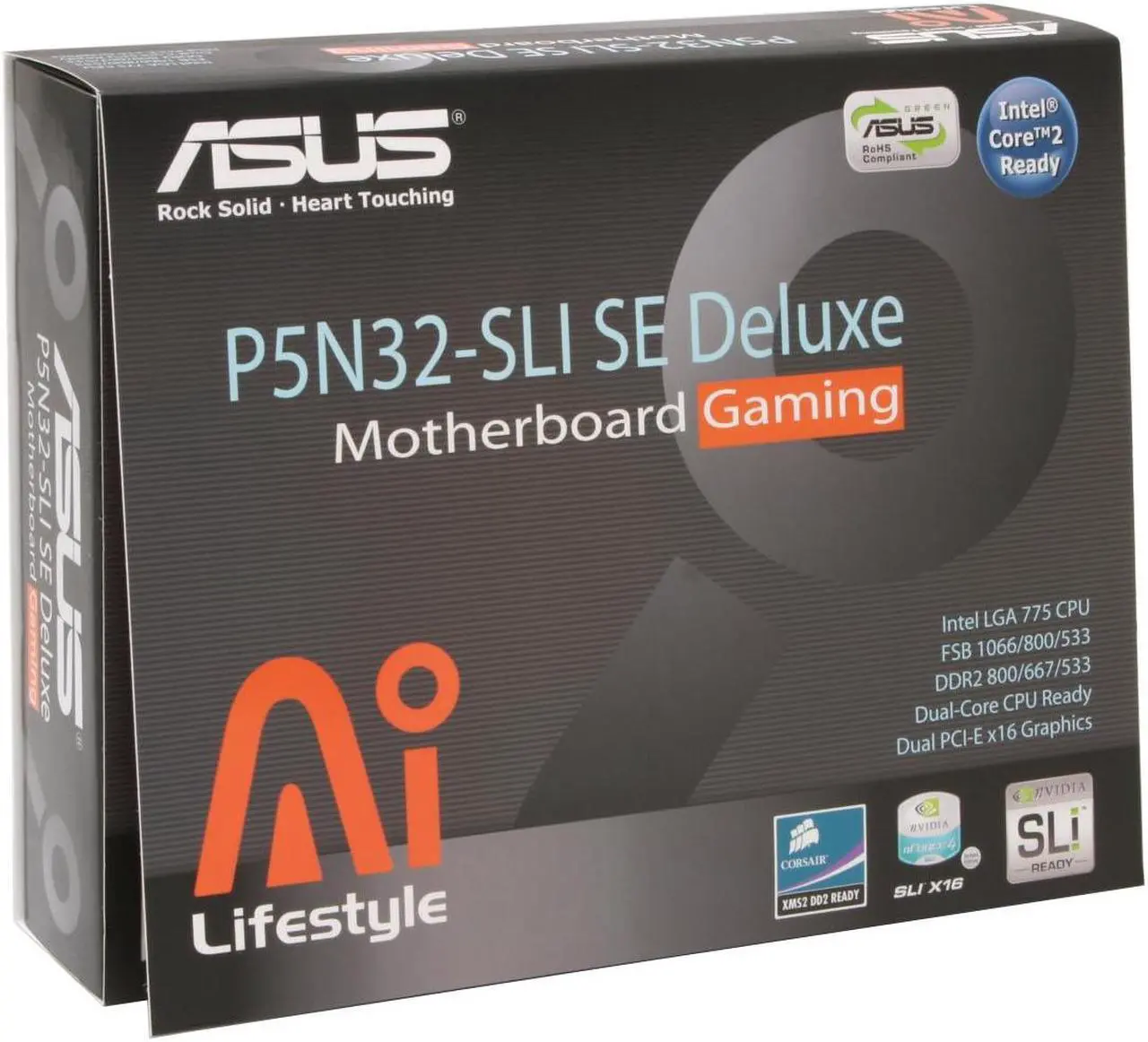 Alt view image 5 of 5 - ASUS P5N32-SLI SE Deluxe LGA 775 NVIDIA nForce4 SLI x 16 ATX Intel Motherboard