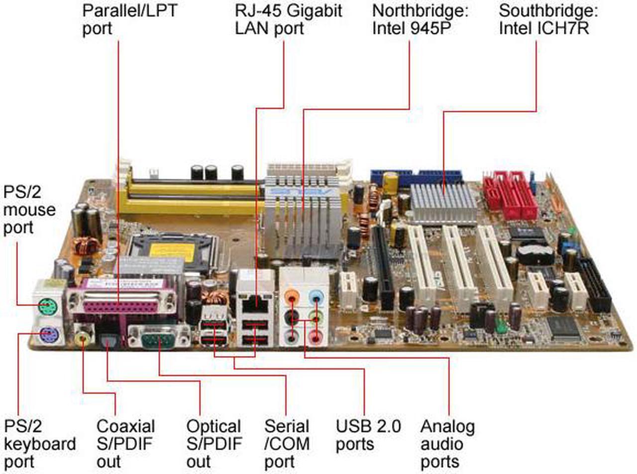Alt view image 2 of 7 - ASUS P5LD2 R2.0 LGA 775 Intel 945P ATX Intel Motherboard