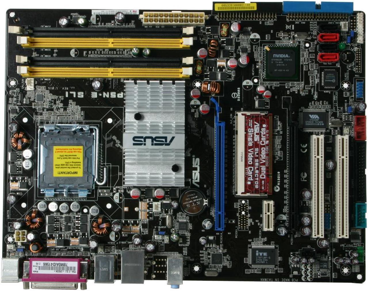 Alt view image 3 of 7 - ASUS P5N-E SLI LGA 775 NVIDIA nForce 650i SLI ATX Intel Motherboard