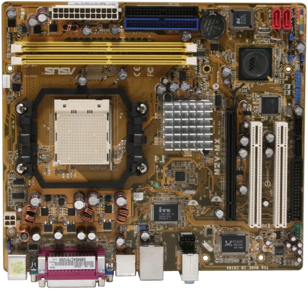 Alt view image 3 of 7 - ASUS M2V-MX AM2 VIA K8M890 Micro ATX AMD Motherboard