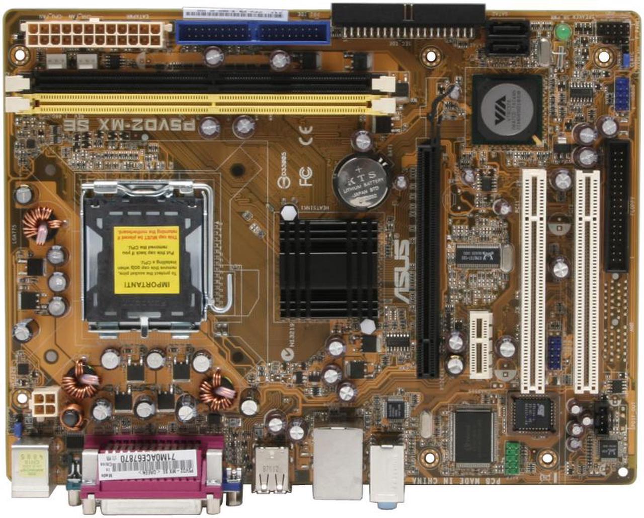 Alt view image 3 of 7 - ASUS P5VD2-MX SE LGA 775 VIA P4M890 Micro ATX Intel Motherboard