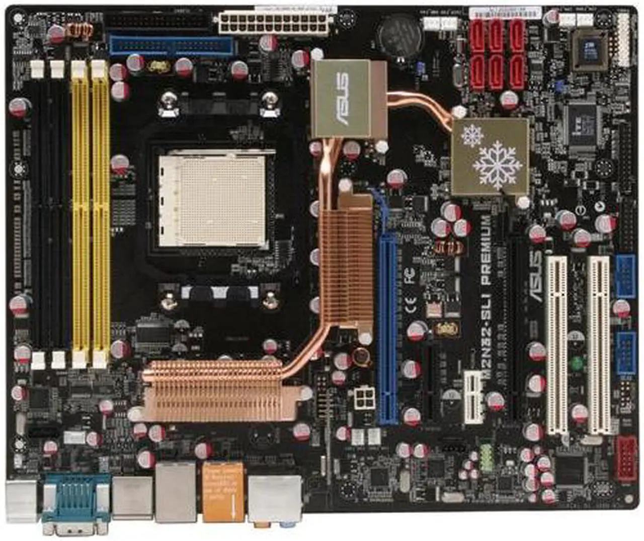 Alt view image 3 of 7 - ASUS M2N32-SLI Premium Vista Edition AM2 NVIDIA nForce 590 SLI MCP ATX AMD Motherboard