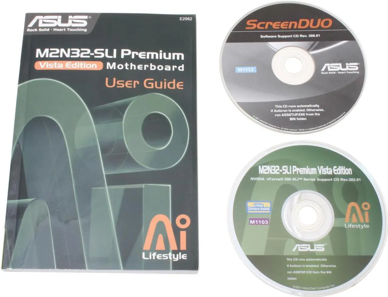 Alt view image 6 of 7 - ASUS M2N32-SLI Premium Vista Edition AM2 NVIDIA nForce 590 SLI MCP ATX AMD Motherboard