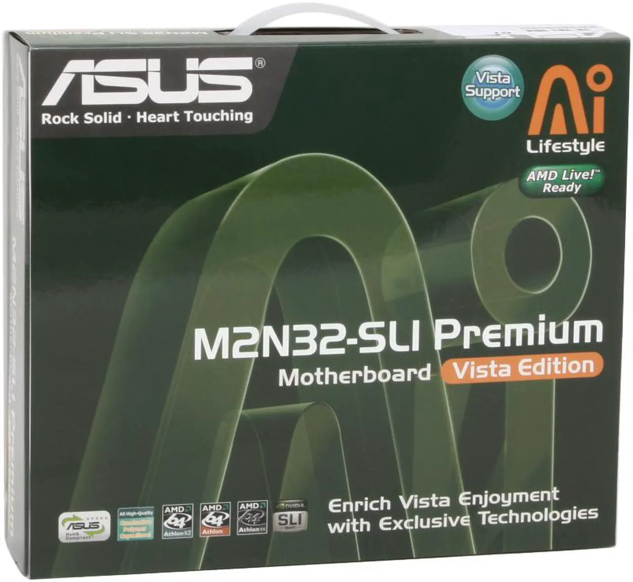 Alt view image 7 of 7 - ASUS M2N32-SLI Premium Vista Edition AM2 NVIDIA nForce 590 SLI MCP ATX AMD Motherboard