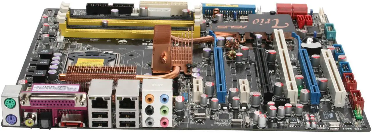 Alt view image 2 of 7 - ASUS P5NT WS ATX Server Motherboard LGA 775 NVIDIA nForce Dual PCI-E x 16 DDR2 800