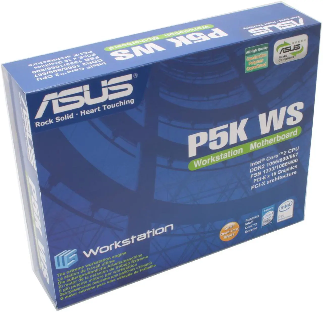 Alt view image 7 of 7 - ASUS P5K WS LGA 775 Intel P35 ATX Intel Motherboard