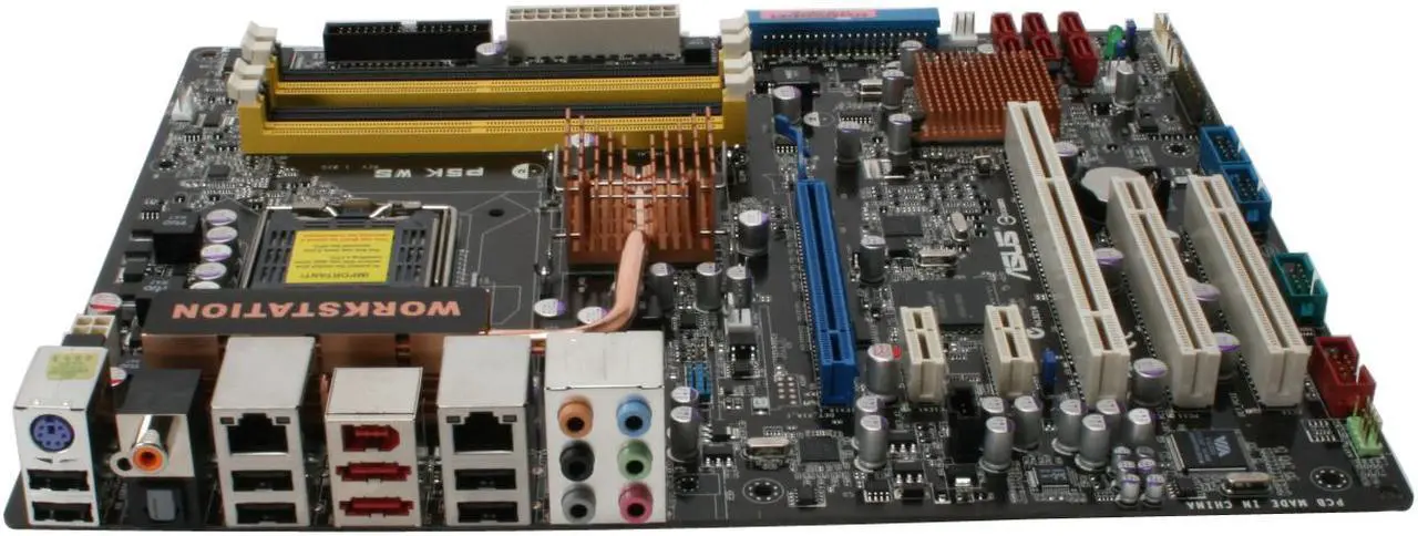 Alt view image 2 of 7 - ASUS P5K WS LGA 775 Intel P35 ATX Intel Motherboard
