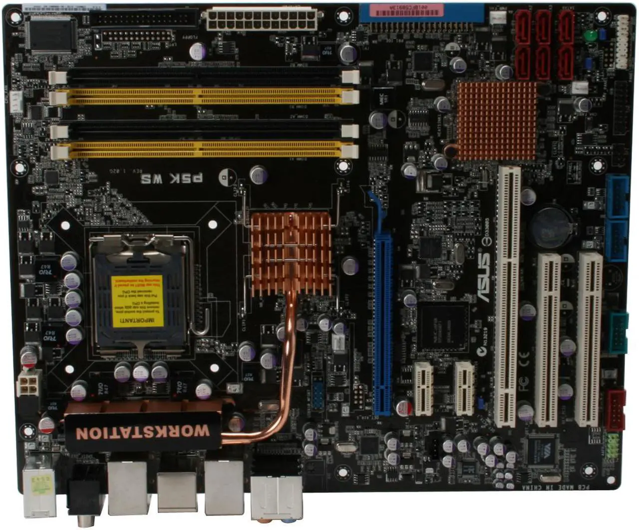 Alt view image 3 of 7 - ASUS P5K WS LGA 775 Intel P35 ATX Intel Motherboard