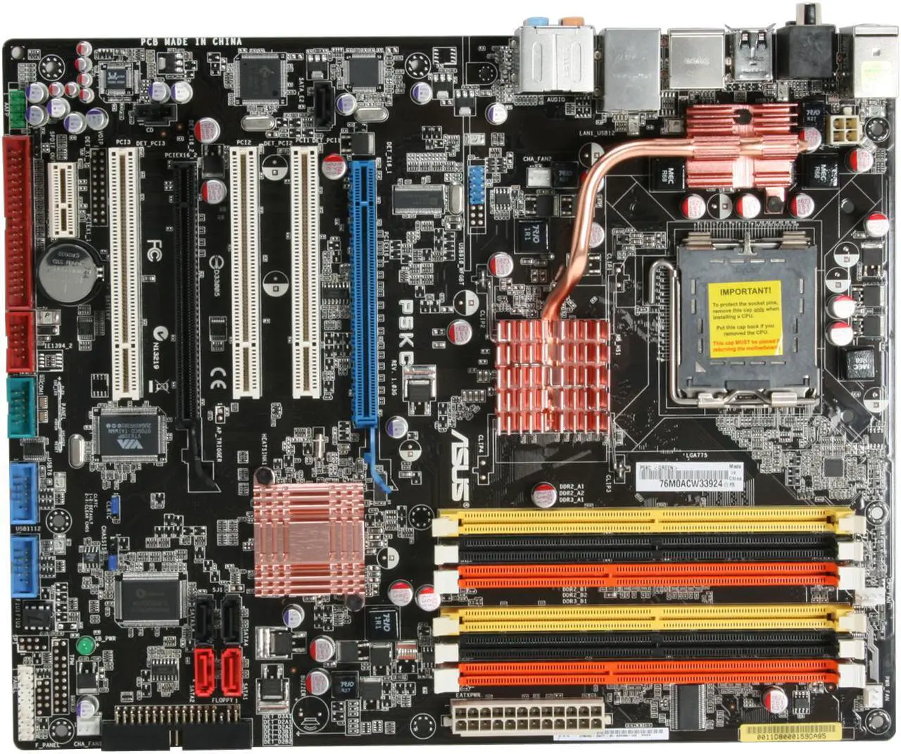 Alt view image 3 of 7 - ASUS P5KC LGA 775 Intel P35 ATX Intel Motherboard