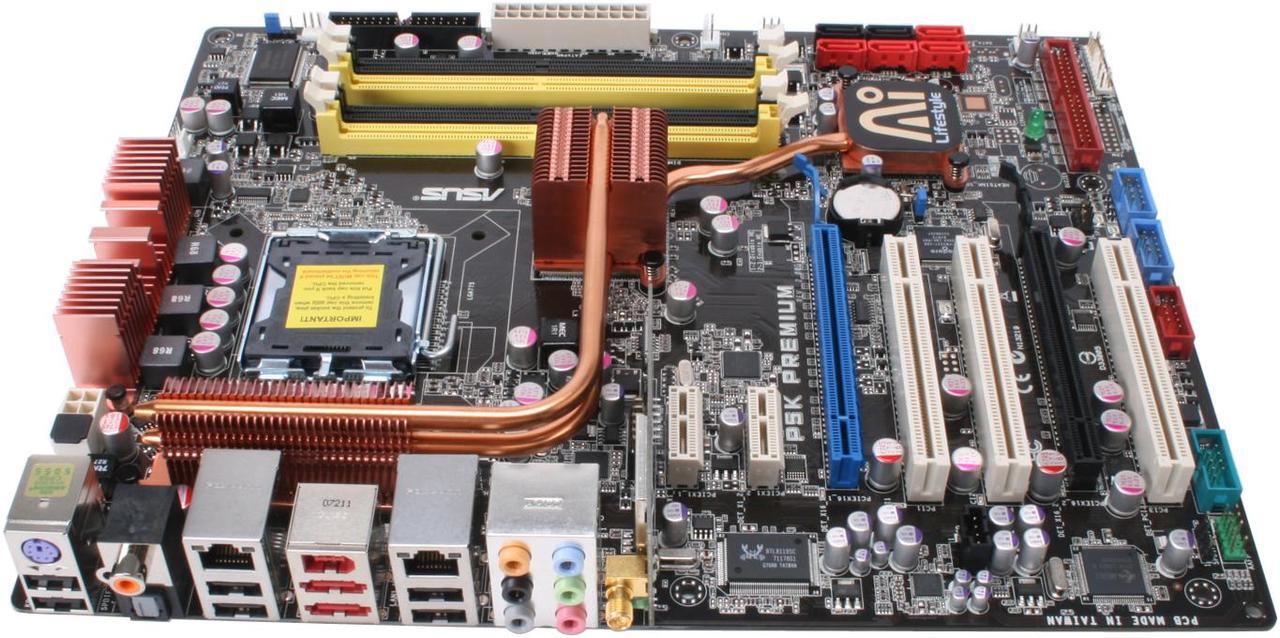 Alt view image 2 of 7 - ASUS P5K PREMIUM/WIFI-AP LGA 775 Intel P35 ATX Intel Motherboard