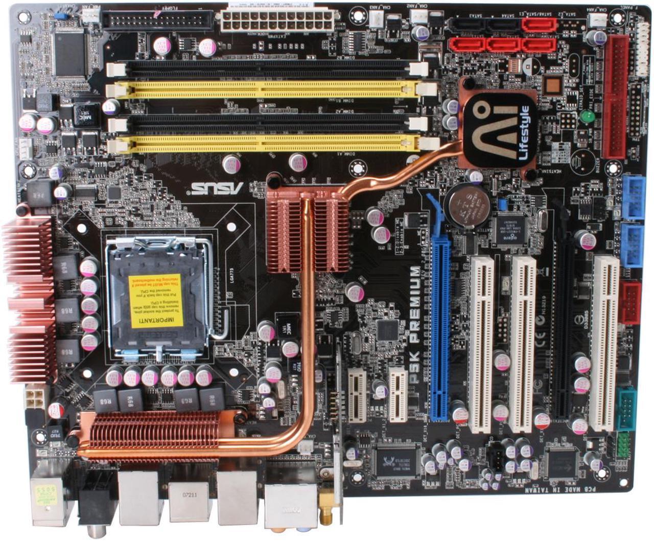 Alt view image 3 of 7 - ASUS P5K PREMIUM/WIFI-AP LGA 775 Intel P35 ATX Intel Motherboard