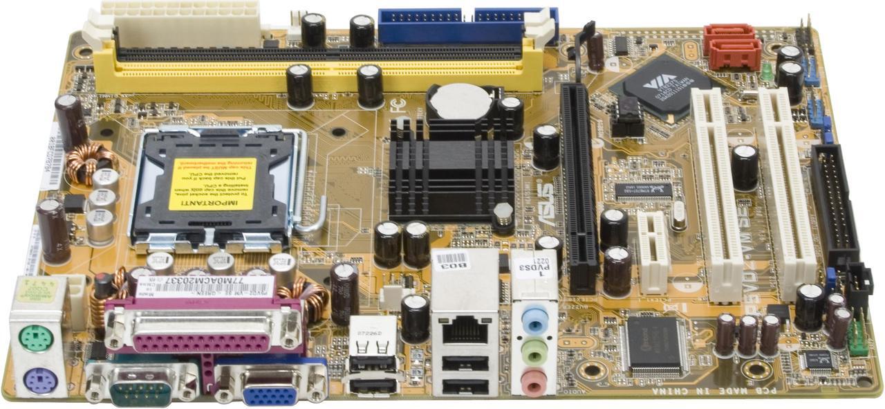 Alt view image 2 of 7 - ASUS P5VD2-VM SE LGA 775 VIA P4M900 Micro ATX Intel Motherboard