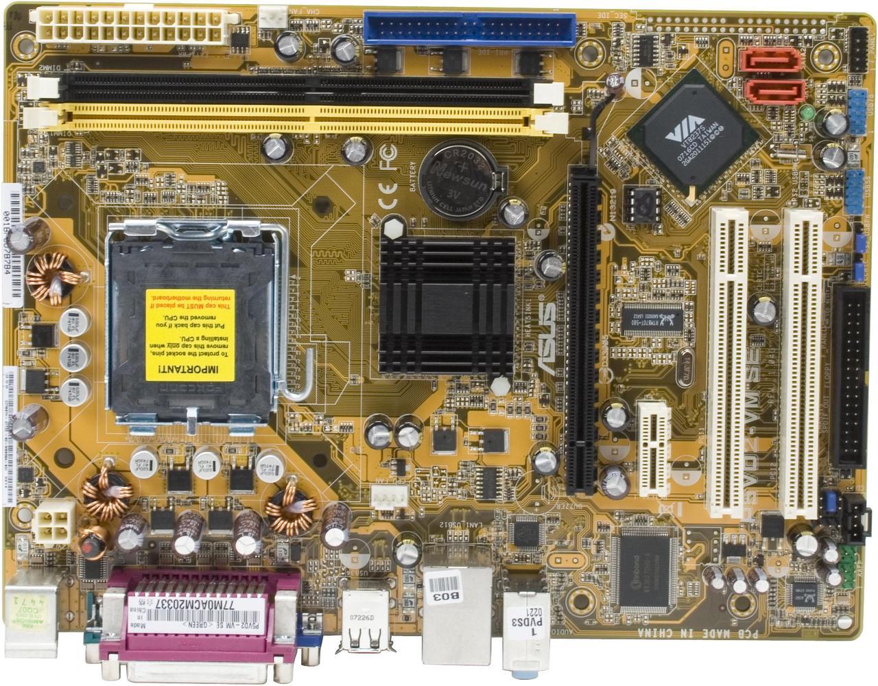 Alt view image 3 of 7 - ASUS P5VD2-VM SE LGA 775 VIA P4M900 Micro ATX Intel Motherboard