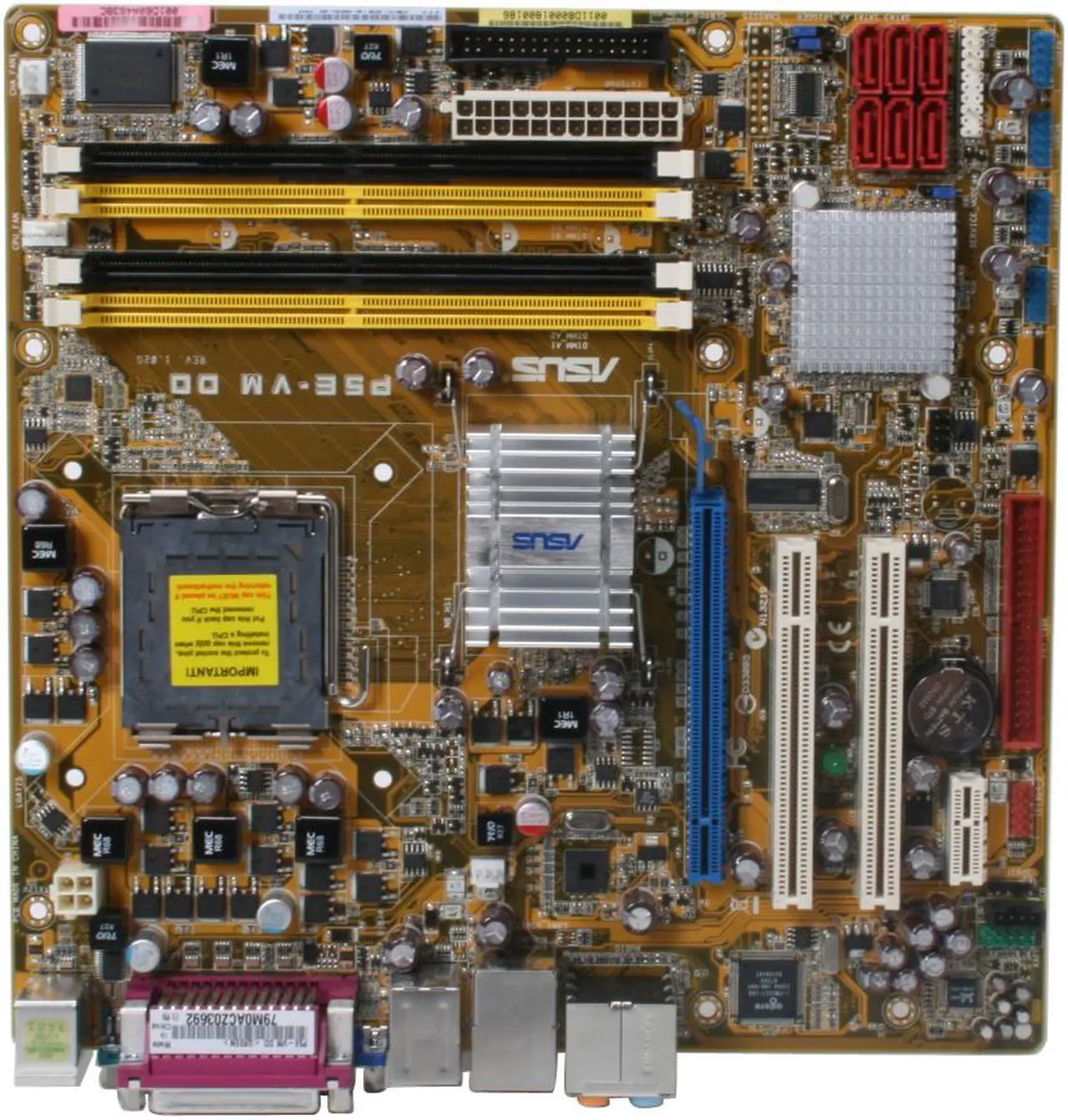 Alt view image 3 of 7 - ASUS P5E-VM DO LGA 775 Intel Q35 Micro ATX Intel Motherboard