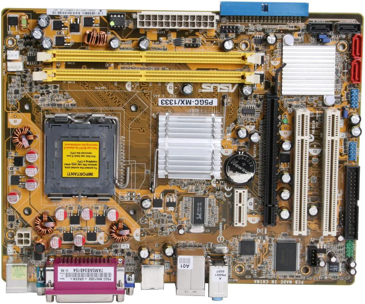 Alt view image 2 of 8 - ASUS P5GC-MX/1333 LGA 775 Intel 945GC Micro ATX Intel Motherboard