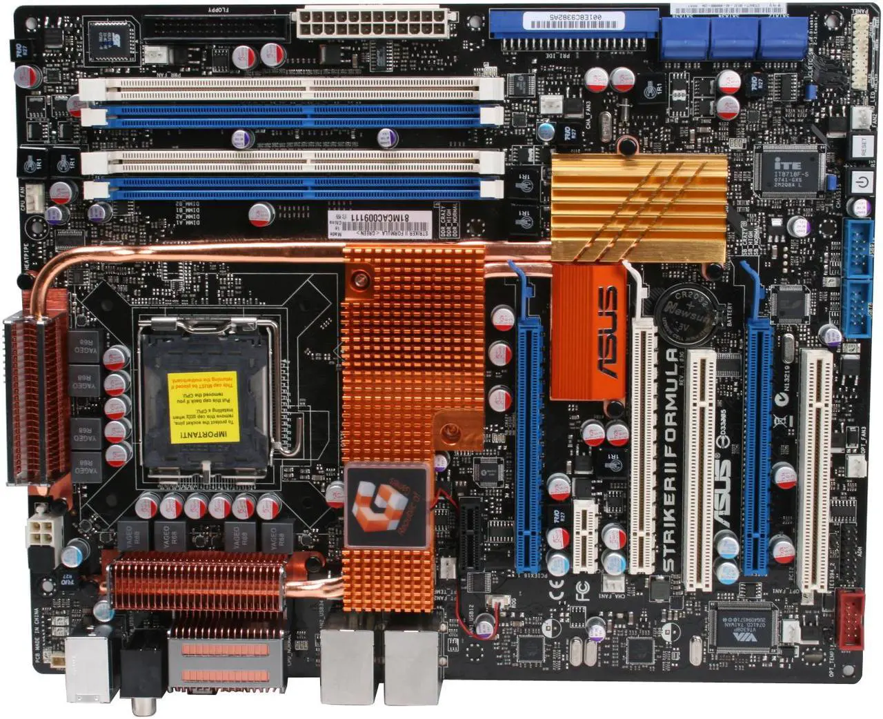 Alt view image 3 of 10 - ASUS Striker II Formula LGA 775 NVIDIA nForce 780i SLI ATX Intel Motherboard