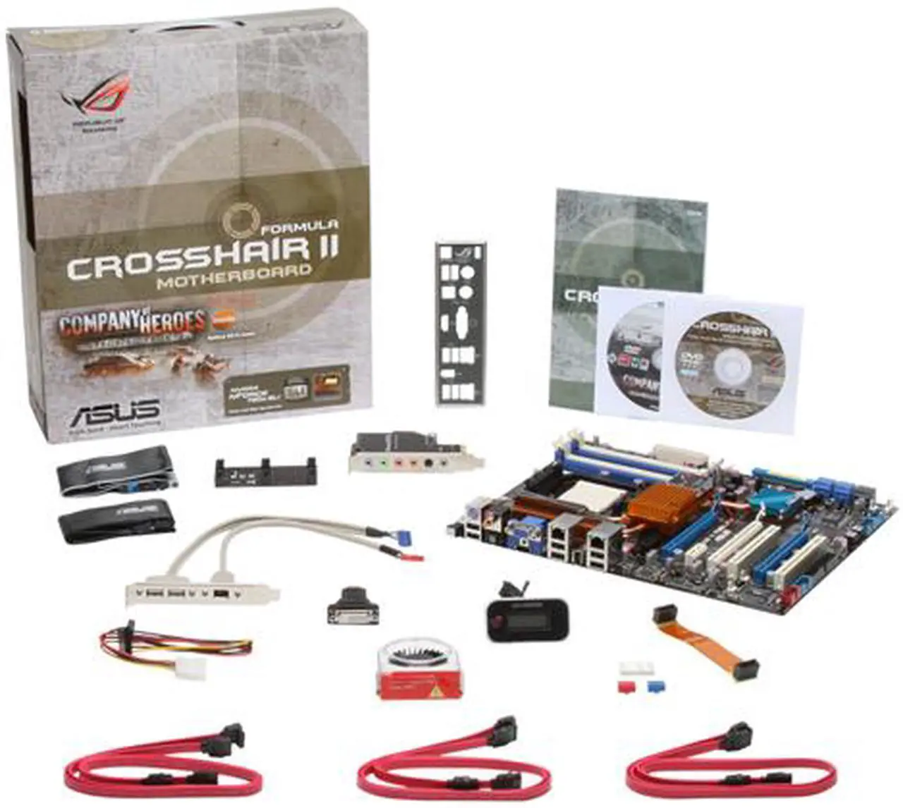 Alt view image 5 of 5 - ASUS Crosshair II Formula AM2+/AM2 NVIDIA nForce 780a SLI HDMI ATX AMD Motherboard