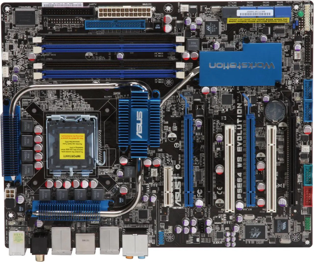 Alt view image 3 of 5 - ASUS P5E64 WS EVOLUTION LGA 775 Intel X48 ATX Intel Motherboard