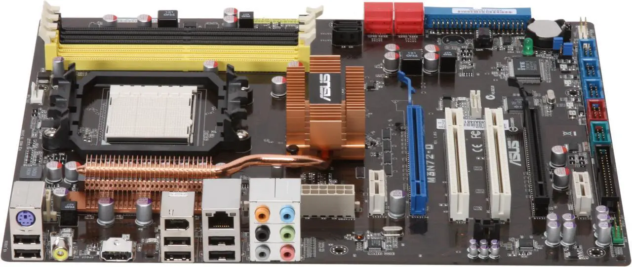 Alt view image 2 of 5 - ASUS M3N72-D AM2+/AM2 NVIDIA nForce 750a SLI HDMI ATX AMD Motherboard